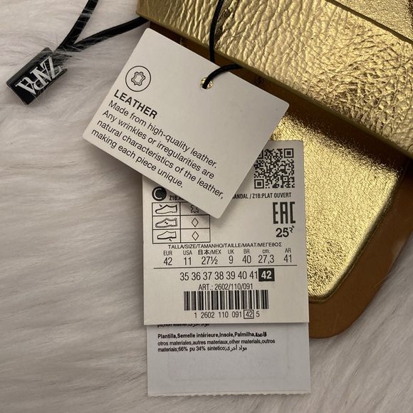 Zara Gold Sandals - Picture 7 of 7